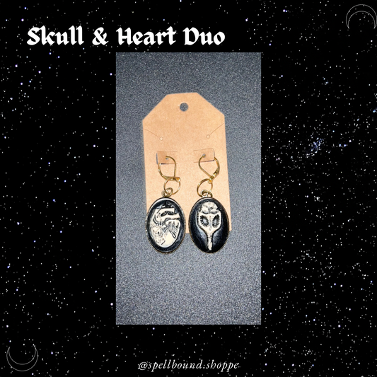 Skull & Heart Earrings